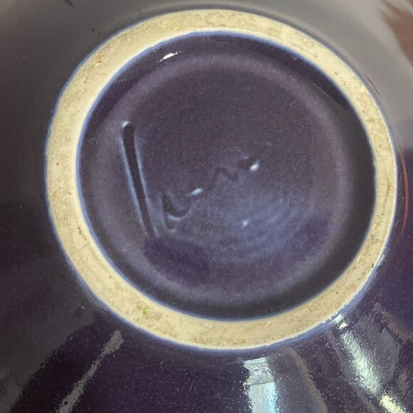 Purple Modern Pasta Serving Bowl Dan Lasser Ceramic Salad 13" Studio Art Pottery - Picture 9 of 9